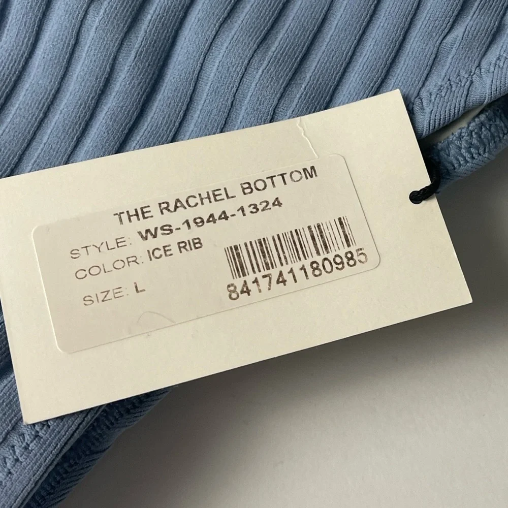 NWT Solid & Stripped Bikini Bottoms The Rachel Bikini Bottoms Belted Ice Blue